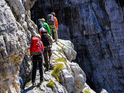 010-Ausgesetzte Steige im Sosat-Klettersteig